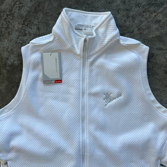 NIKE GOLF Therma-FIT Vest Womens XL White Southern Hills CC Logo NWT Full Zip - Picture 2 of 9